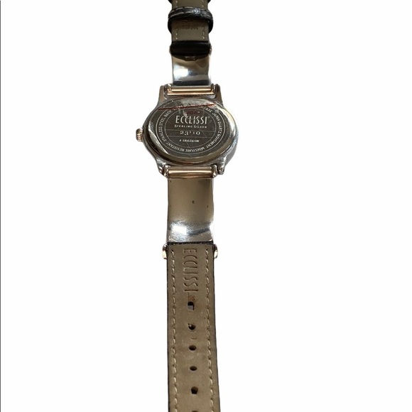 Ecclissi Sterling Silver 925 Turquoise Tone Watch - Picture 5 of 14